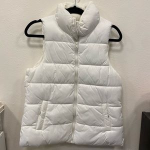 White Puffy Down Vest